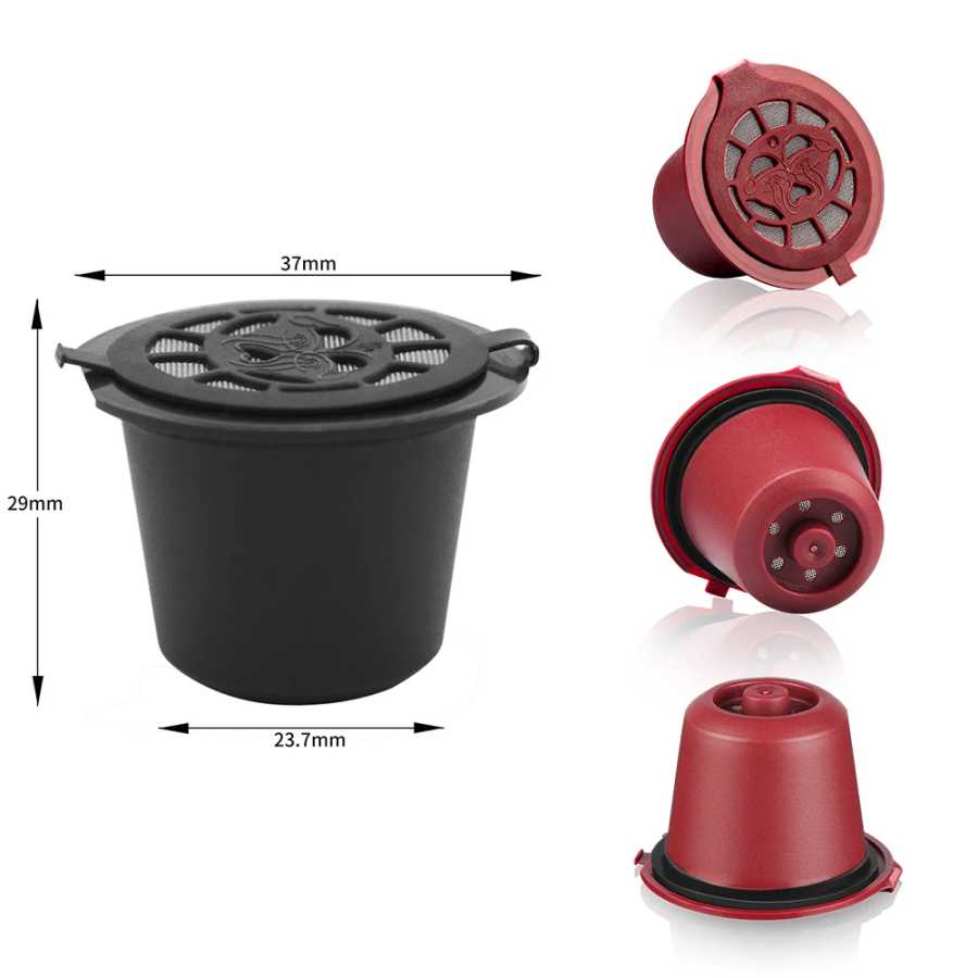 Фотография №1 товара Многоразовые кофейные капсулы для кофемашины Nespresso с сеткой из нержавеющей