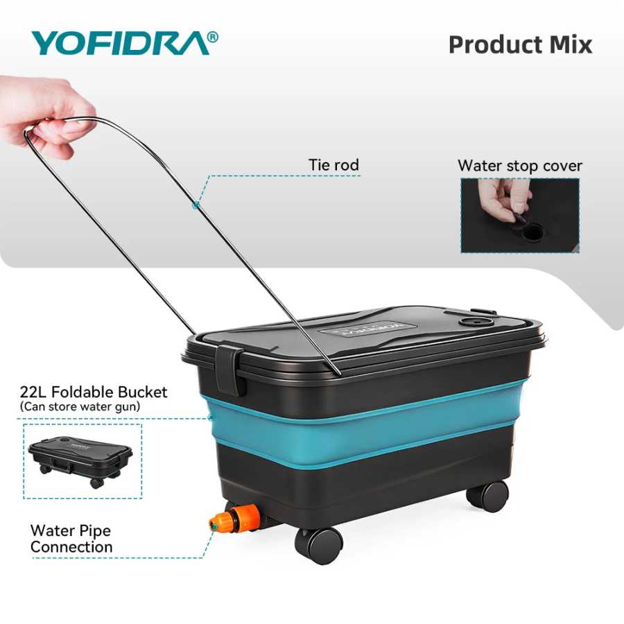 Фотография №4 товара Беспроводная мойка высокого давления YOFIDRA 3500W 200Bar с бесщеточным двигателем,