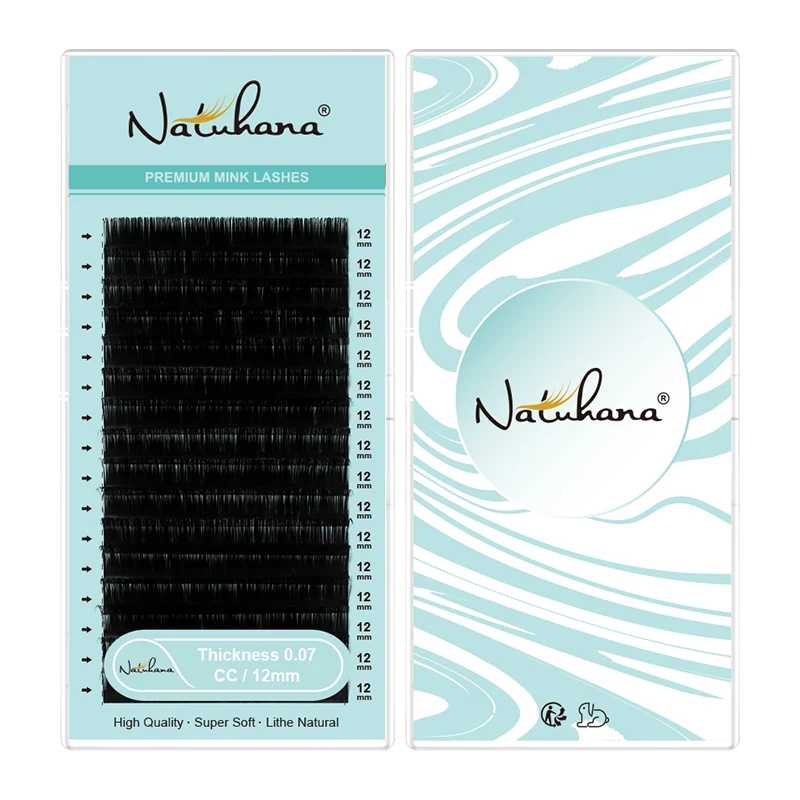 Фотография №5 товара Наращивание ресниц NATUHANA, 16 рядов, типы B, C, CC, D,