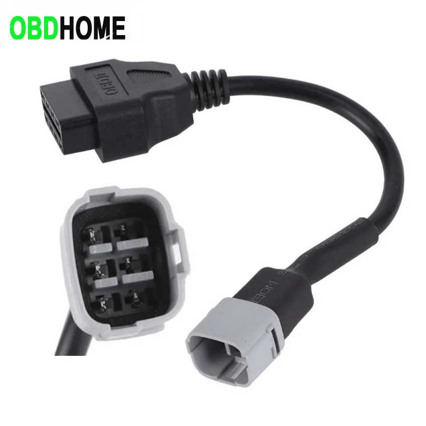 6Pin для OBD2 16 Pin адаптер для Suzuki 7000TW мотоцикл сканер 6 контактный разъем кабель автомобильный диагностический инструмент OBD2 Женский Мужской Разъем Инструмент для ремонта автомобилей