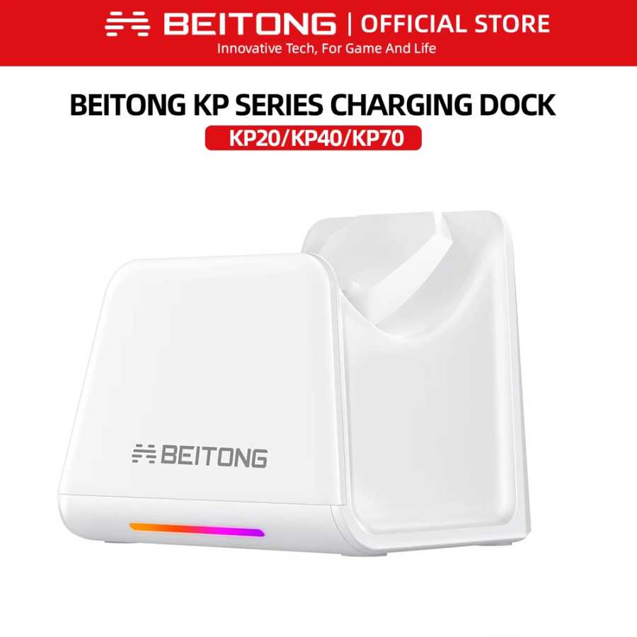 Зарядная док-станция для контроллера BEITONG для KP20/40/KP70, зарядная станция для геймпада со светодиодным индикатором, хранилище ключа 2,4 ГГц Видеоигры и аксессуары