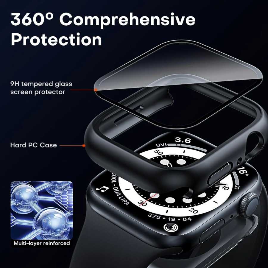 Фотография №1 товара Защитное стекло + чехол для Apple Watch 46 мм, 44