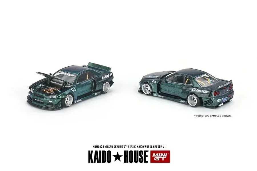 Фотография №3 товара Kaido House + MINIGT 1/64 Nissan Skyline GT-R (R34)(R33) Honda