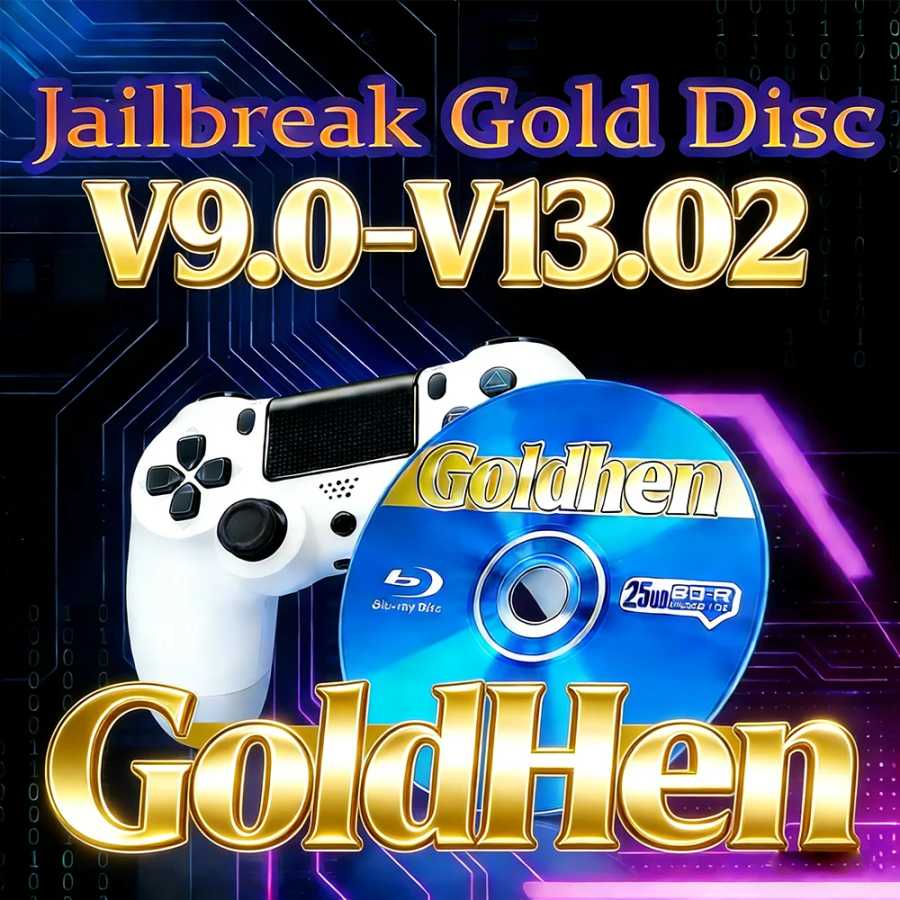 Ultimate GoldHEN для PS4: дисковый джейлбрейк V9.0&ndash;12.52, загрузка с диска, инструмент для запуска в один клик, дисковый джейлбрейк 13.0&ndash;13.02 Видеоигры и аксессуары