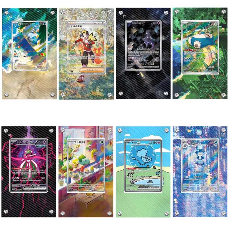 Pokemon Ptcg Snorlax Eevee Mewtwo Bulbasaur Iron Valiant Gholdengo Psyduck акриловый защитный чехол для карточек Diy карты кирпич Игровые фигурки и трансформеры