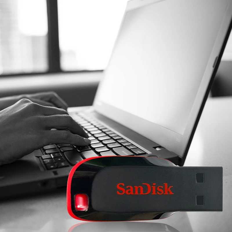Фотография №2 товара USB-накопитель SanDisk Cruzer Blade USB 2.0 CZ50, 128 ГБ, 64