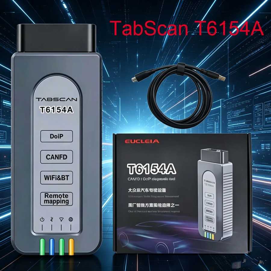 Диагностический интерфейс EUCLEIA T6154A VAG с поддержкой CAN FD, аналог VNCI 6154 5054A, для диагностики автомобилей VW, Audi, Skoda. Инструмент для ремонта автомобилей