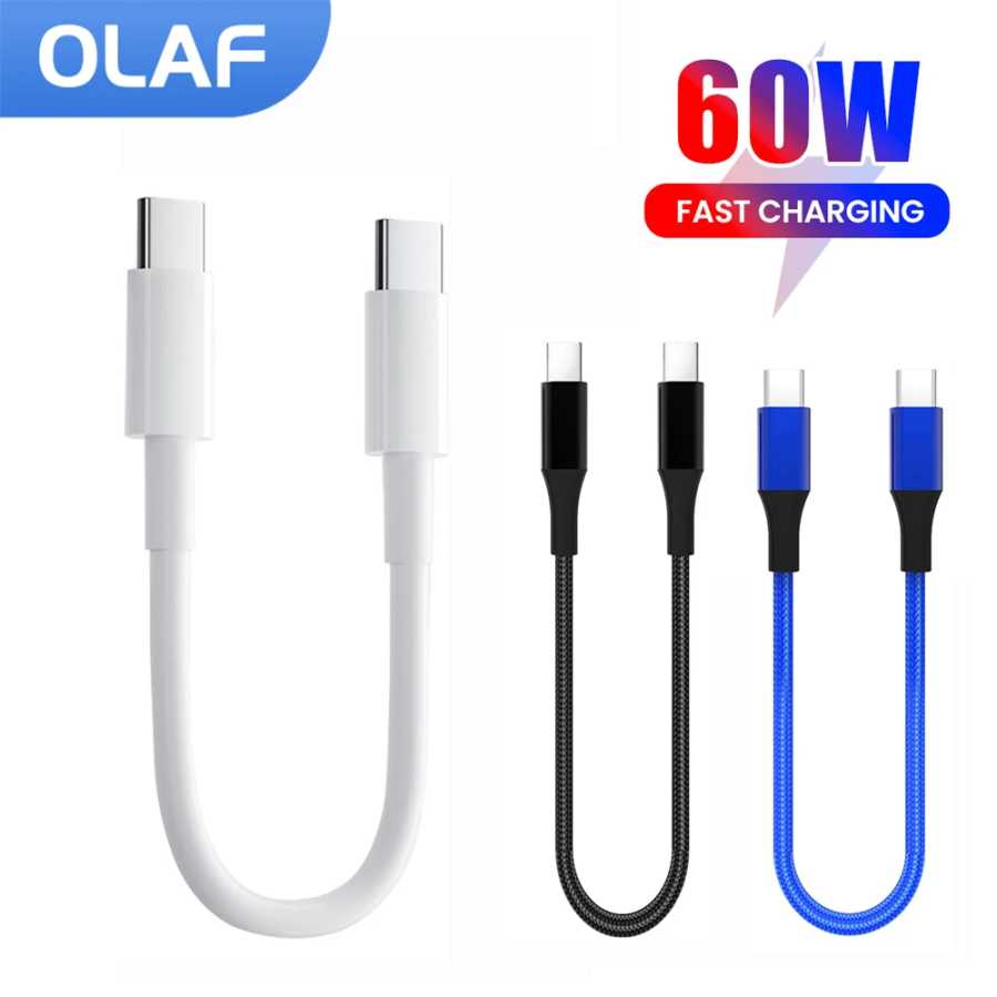 30 см короткий кабель типа C &mdash; USB C для быстрой зарядки для Iphone15 Xiaomi Samsung Huawei Power BanK 25 см USB-кабель для передачи данных типа C/USB C Аксессуары для мобильных телефонов
