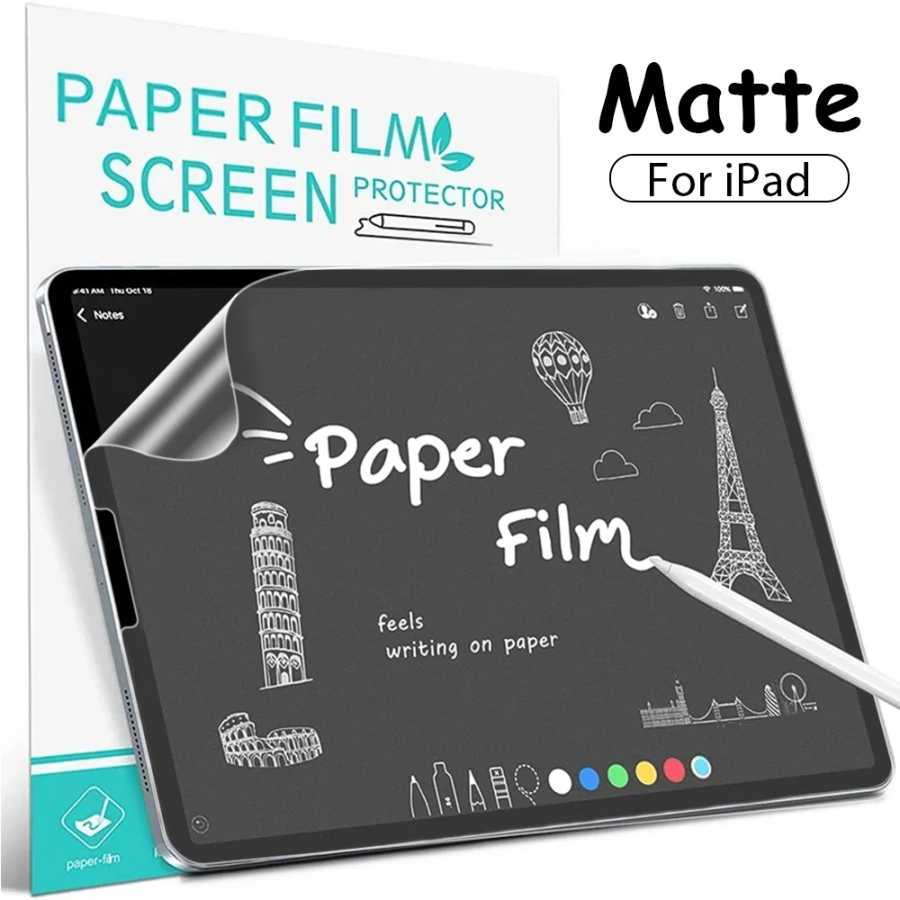 Защитная пленка для экрана, аналогичная бумаге, для iPad Air 11 M3 A16, Pro 12.9, 13 M4 M5, Air 3, 4, 5, 10-го, 9-го, 8-го поколений, Mini 6, 7. Аксессуары. Аксессуары и запчасти для планшетов