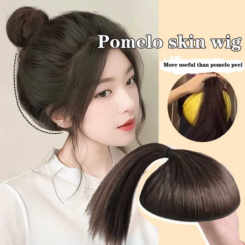 Парик Pomelo Skin, голова фрикадельки, высокий хвост, высокий череп, герб, панфа, артефакт, пушистый и натуральный инструмент для укладки, аксессуары Уход за волосами и укладка