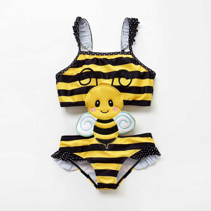 Детский купальник Honeyzone, Пижама, бимба, милый женский купальник для девочек, летний модный пляжный костюм, женский купальник для детей Детская одежда