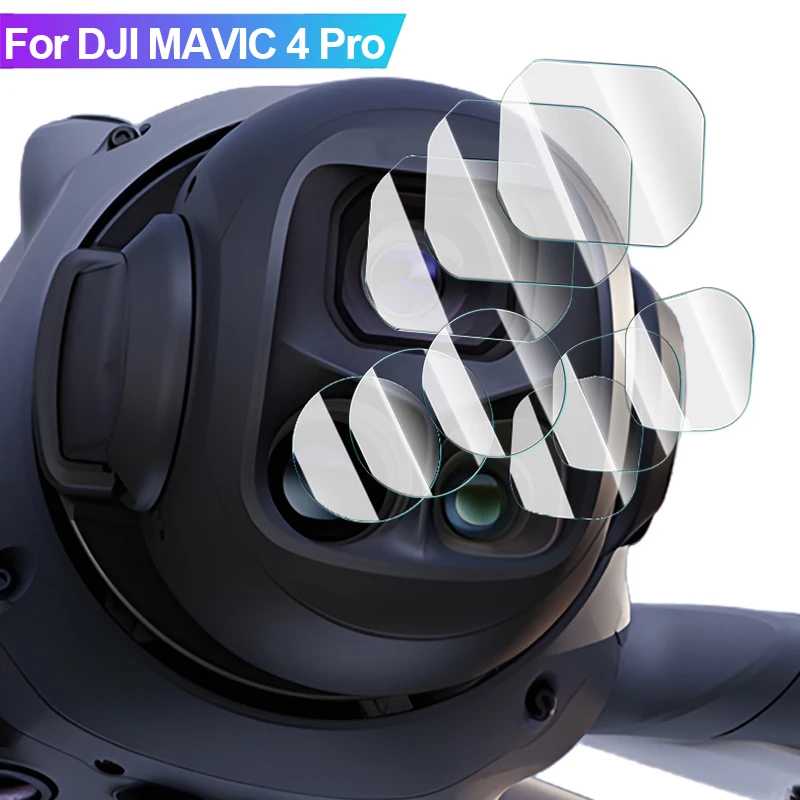 Защитная пленка для камеры DJI Mavic 4 Pro Drone, закаленное стекло 9H, защита объектива камеры, прозрачная HD-пленка против царапин, аксессуары Фото- и видеотехника