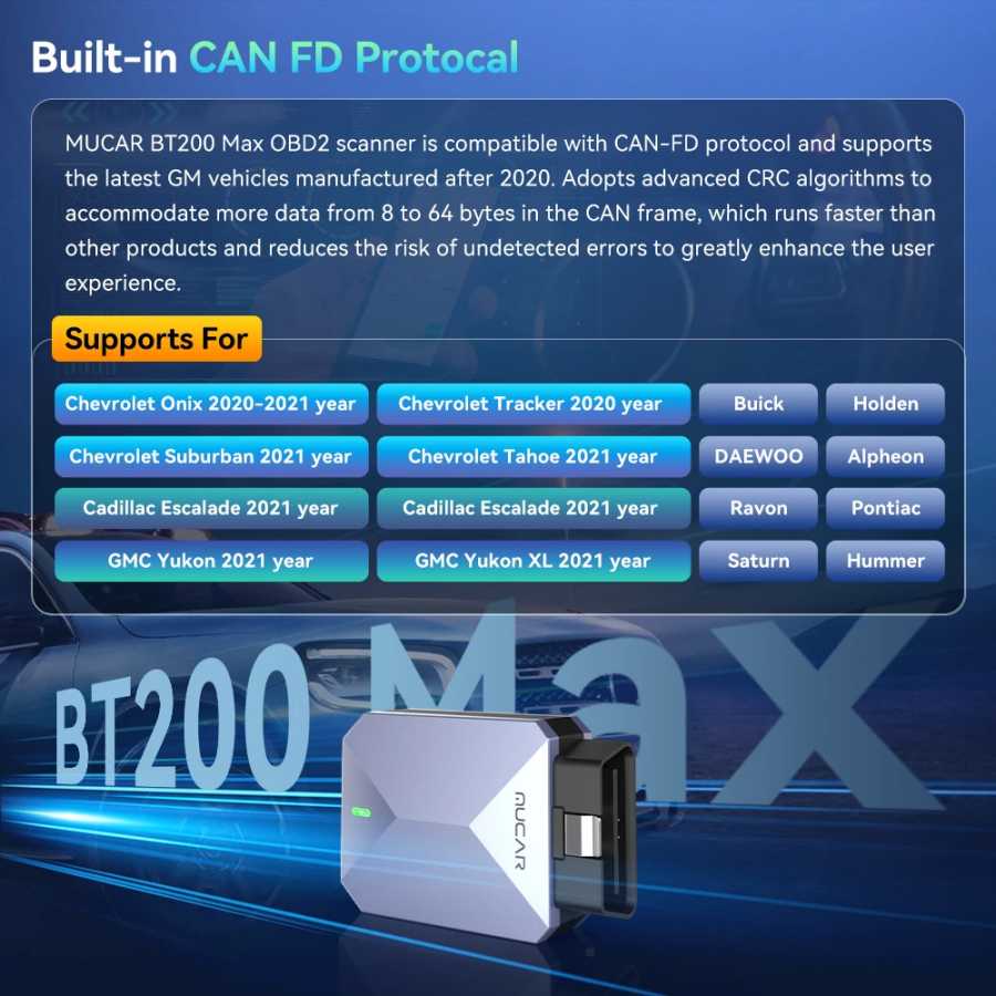 Фотография №4 товара MUCAR BT200 Max OBD2 сканера Бесплатное обновление на весь срок