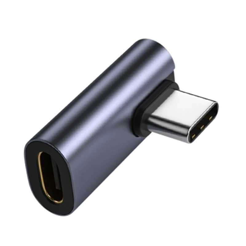 Прямоугольный адаптер USB C, 90-градусный низкопрофильный удлинитель типа C &laquo;папа-мама&raquo;, поддержка USB C 3,1, передача данных для зарядки Компьютерная периферия