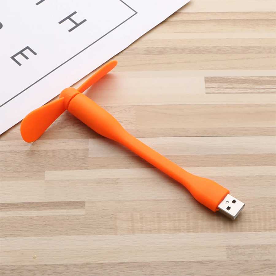 Портативный USB-вентилятор, мини-вентилятор для компьютера, гибкий, изгибаемый, для повербанка, ноутбука, ПК, зарядного устройства, летний гаджет Компьютерная периферия