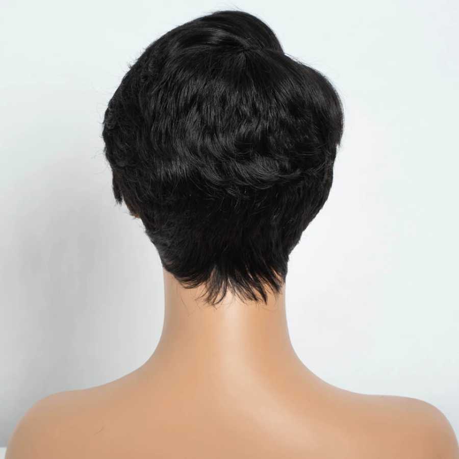 Фотография №3 товара Парик Lekker Black Short Pixie Cut 13X1 с C-образной частью