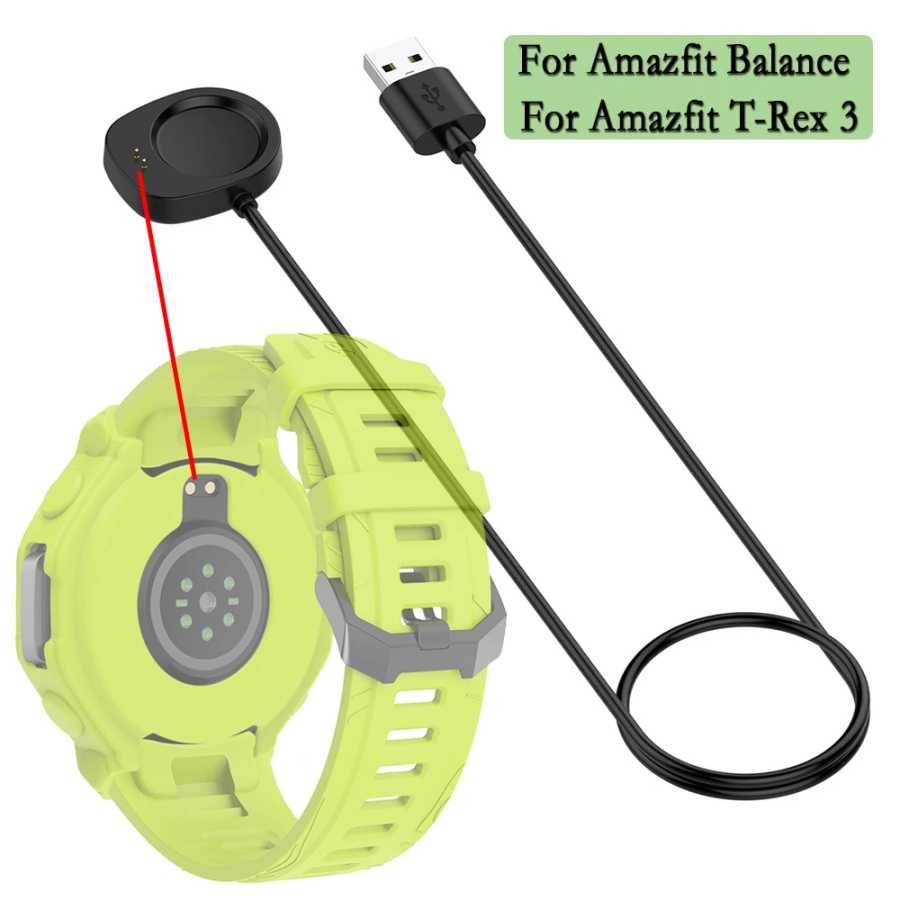 Для Huami Amazfit T-Rex 3pro/3/для Amazfit Balance 100 см USB-кабель для зарядки данных, зарядное устройство с адаптером питания для док-станции Аксессуары для часов