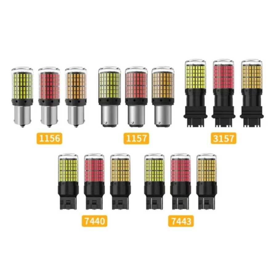 Фотография №4 товара 2x1156/1157 144SMD BAU15S PY21W Светодиодные лампы указателя поворота заднего фонаря