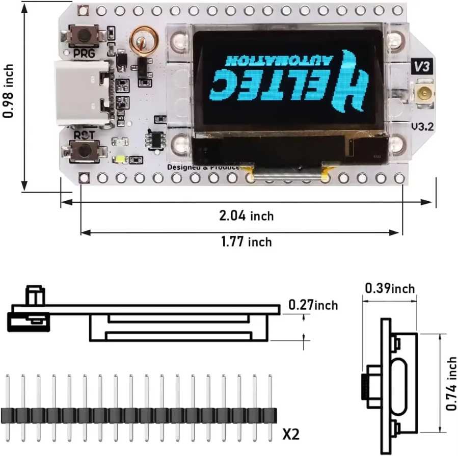Фотография №2 товара Плата для разработки IoT Heltec LoRa 32 V3 ESP32-S3 SX1262