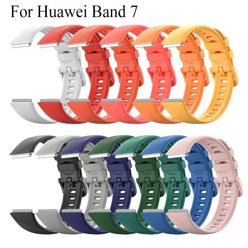 Фотография №2 товара Силиконовый ремешок для умных часов Huawei Band 9 8 7
