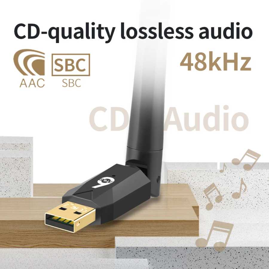 Фотография №4 товара 200 м Bluetooth 6,0 5,4 адаптер USB-ключ беспроводной адаптер музыкальный