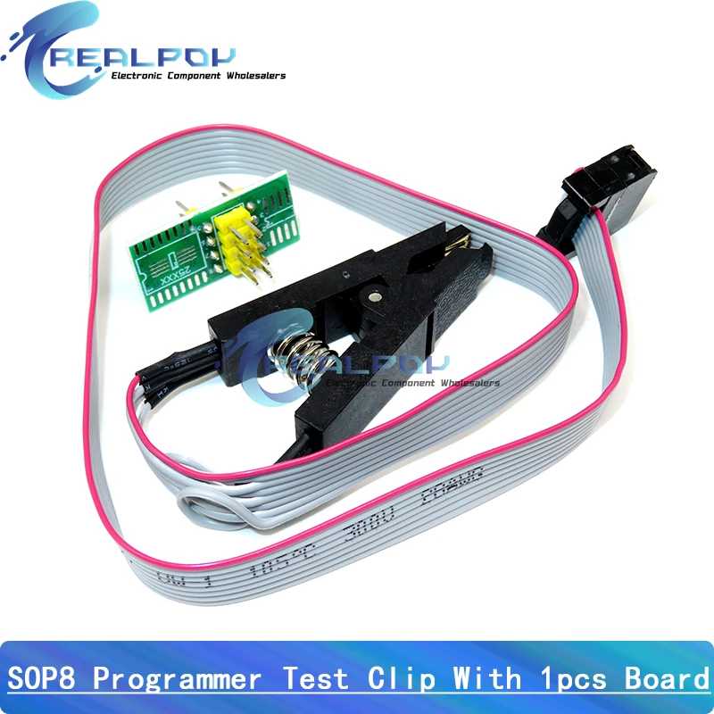 Фотография №4 товара Программатор CH341A + адаптер SOIC8 + зажим SOP8 с кабелем