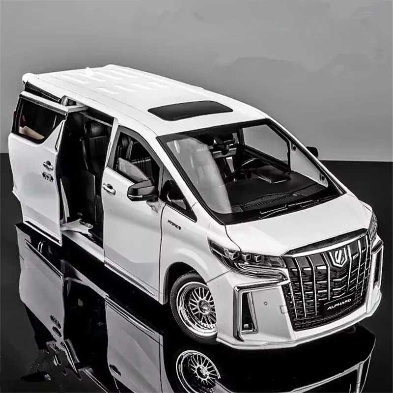 Новая модель автомобиля из сплава Toyota Alphard MPV 1/18, литая под давлением металлическая игрушка, модель коммерческого транспорта, имитация звука и света, подарок для детей Играйте в транспортные средства и модели