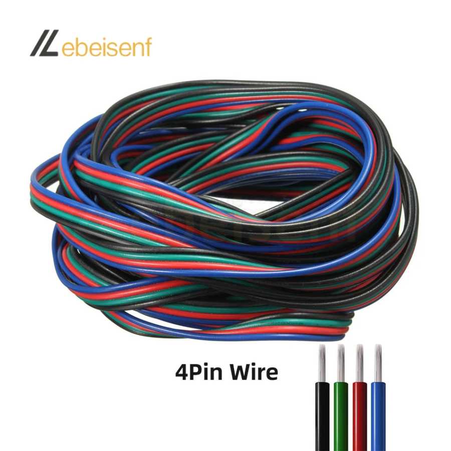Фотография №4 товара Цветной удлинительный кабель 5/10М 22AWG 2-6Pin для светодиодной ленты 3528