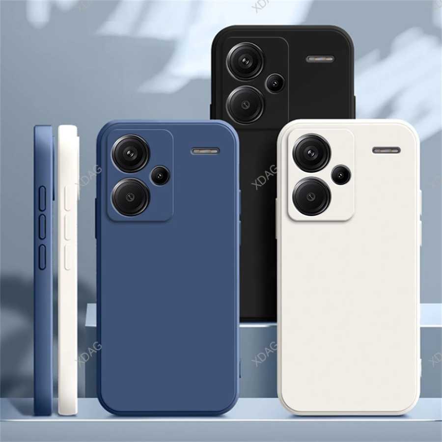 Чистый цветной чехол для телефона Xiaomi Redmi Note 13 13R Pro 13Pro Plus Pro + 5G, мягкий жидкий силиконовый чехол, аксессуары Carcasas Чехлы и чехлы для мобильных телефонов