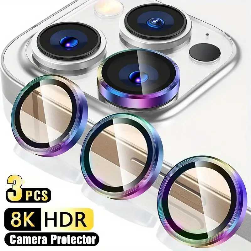 3 шт. металлическое защитное стекло для объектива для iPhone 16 13 12 11 14 15 Pro Max, защитная пленка для мини-камеры для iPhone 16 14 15 Plus Защитная пленка для мобильного телефона