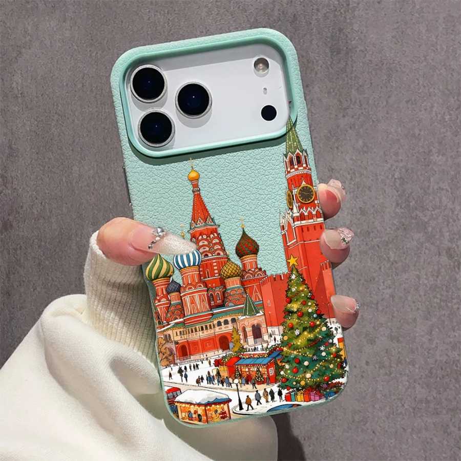 Фотография №4 товара Чехол для мобильного телефона «Рождественская елка Москва Улица» для IPHONE
