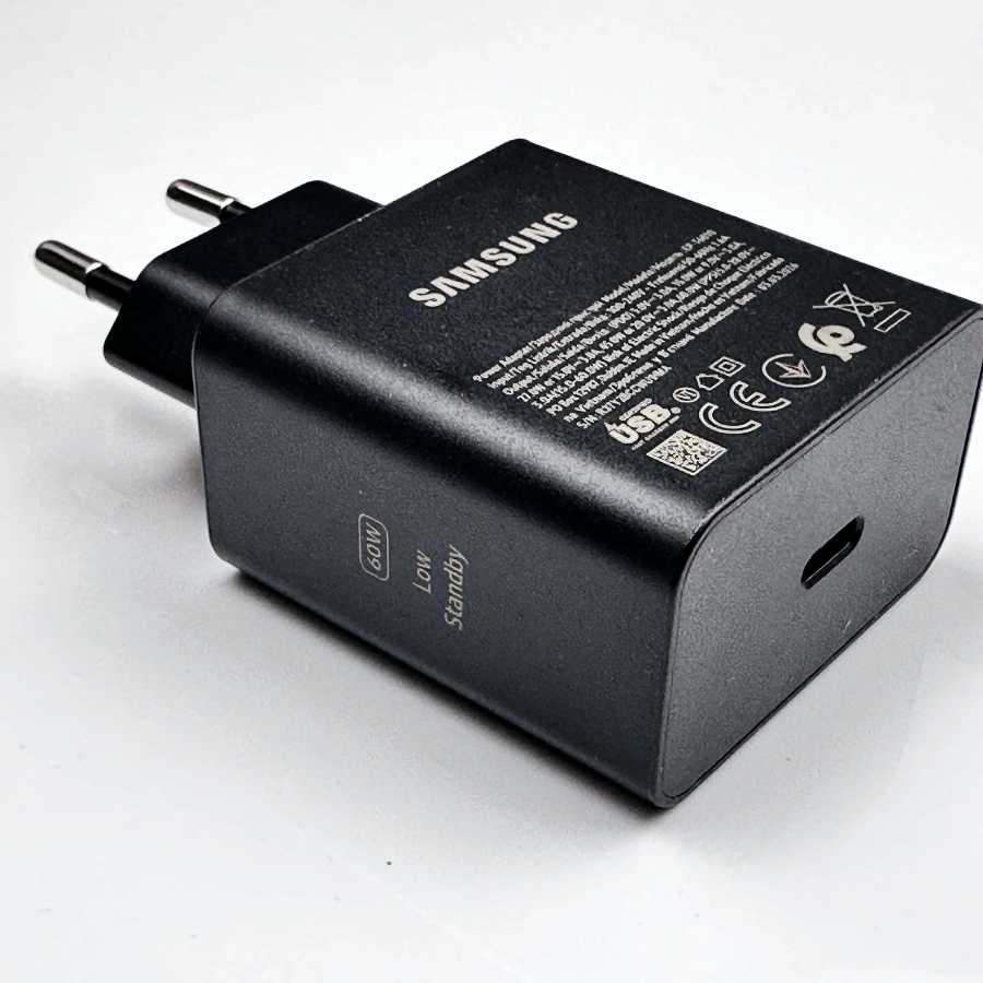 Фотография №4 товара Зарядное устройство Samsung 60W PD, адаптер питания, сверхбыстрая зарядка, кабель