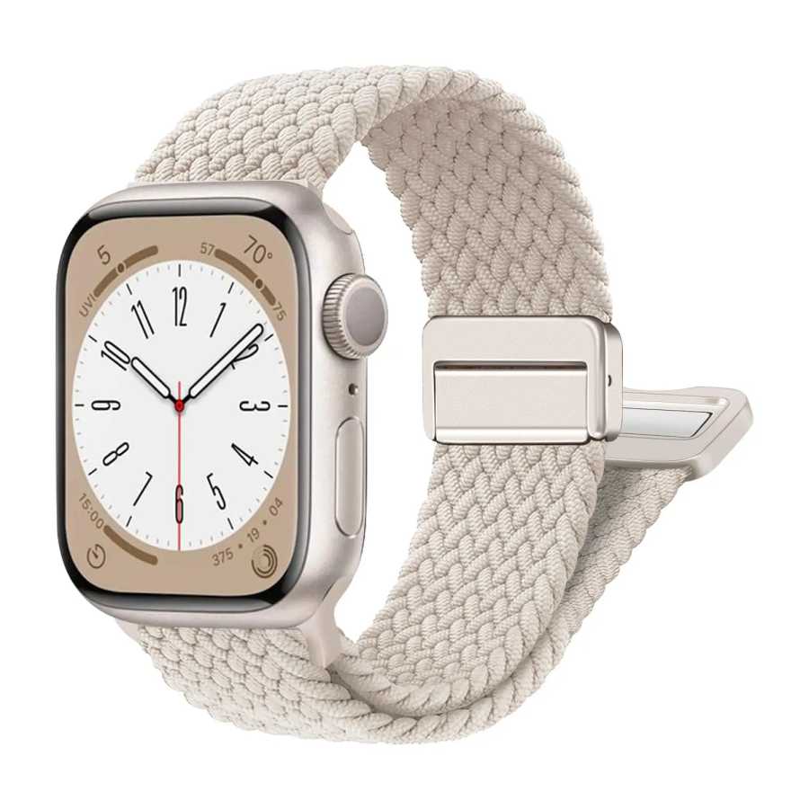 Плетеный ремешок для Apple Watch, ремешки 40 мм, 45 мм, 41 мм, 44 мм, 42/46 мм, 49 мм, магнитный браслет iWatch series se 7 5 6 8 9 10 11 Ultra3 2 Аксессуары для часов