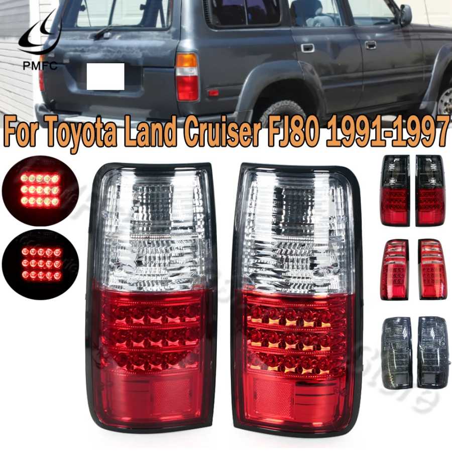 Автомобильные аксессуары PMFC, 1 пара задних стоп-сигналов, подходят для Toyota Land Cruiser FJ80 1991 1992-1997, отражатель указателя поворота, лампа Автомобильные фары