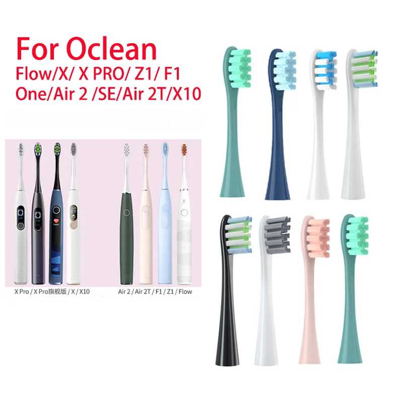 Насадки для щеток Oclean Flow/X/ X PRO/ Z1/ F1/ One/ Air 2/SE, мягкая зубная щетка DuPont Sonic, вакуумная щетина, 7 шт., сменные насадки Техника для красоты