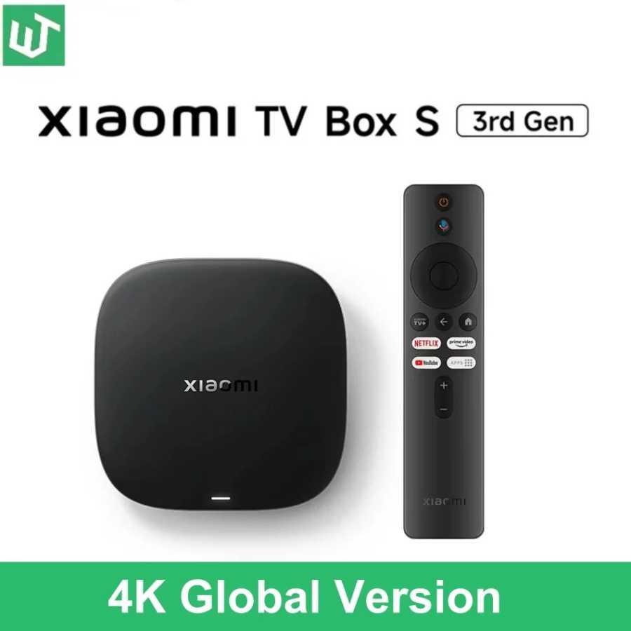 Глобальная версия Xiaomi TV Box S 3-го поколения 4K Ultra HD с Wi-Fi 6, Bluetooth 5.2, 32 ГБ памяти, Google TV, Google Assistant, смарт-медиаплеер ТВ, аудио- и видеотехника