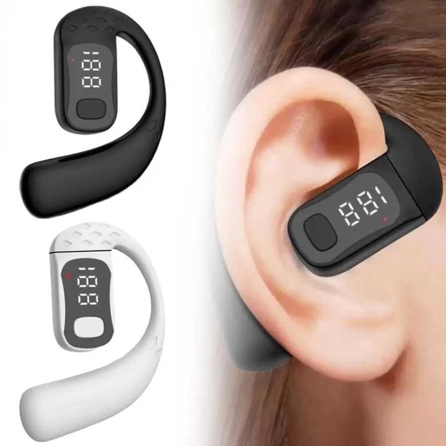 Беспроводные наушники Bluetooth 5,4, ушной крючок с длительным режимом ожидания, бизнес HD-микрофон для вызова, объемный звук, водонепроницаемые наушники для улицы Портативное аудио и видео
