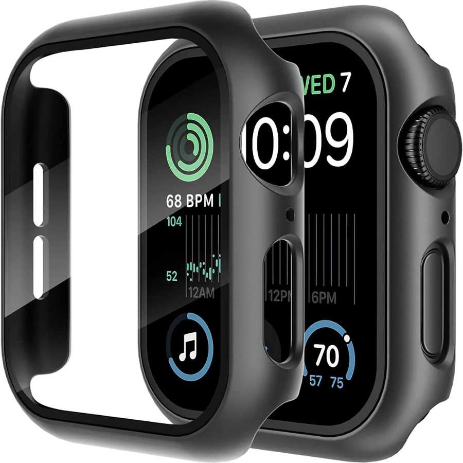 Закаленное стекло + чехол для Apple Watch 11 10 9 8 7 46 мм 42 мм, защитный чехол-бампер для ПК iWatch Series 7 6 5 4 SE3 44 40 45 мм Умная электроника