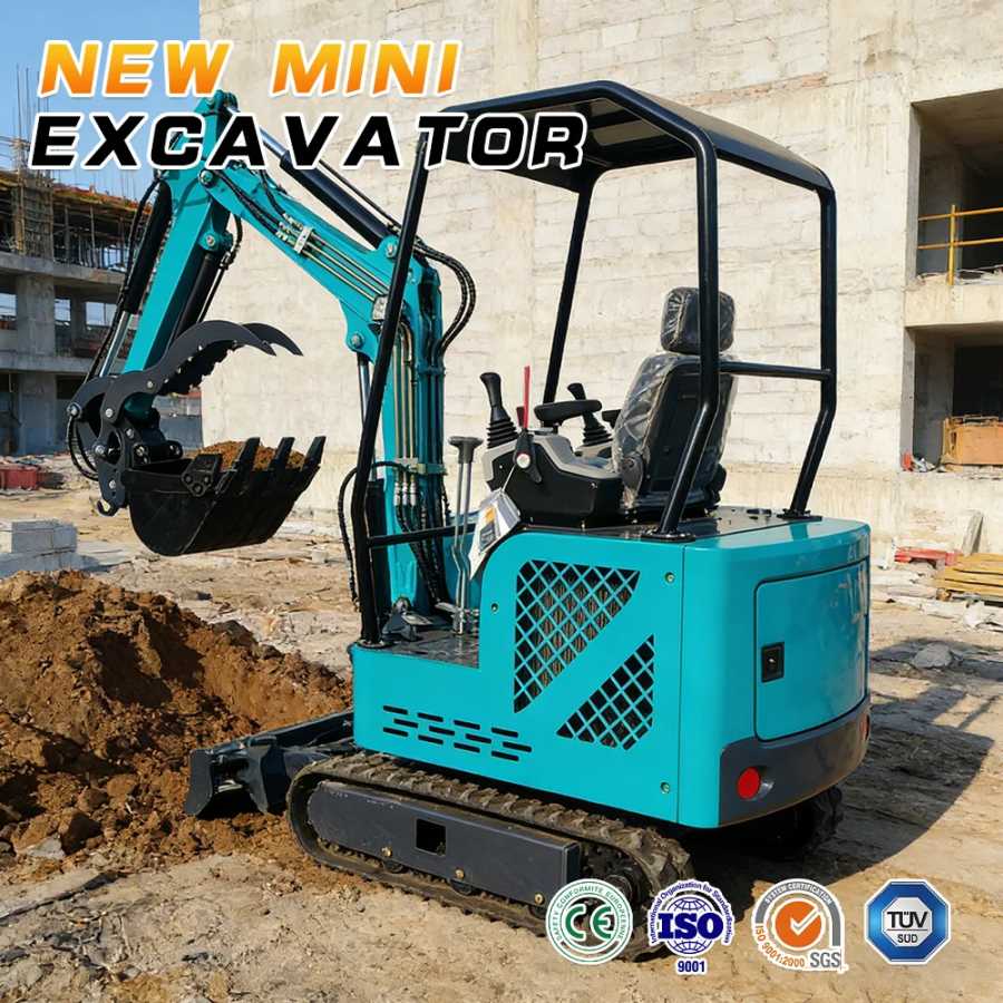 Мини-экскаватор 1,5 тонны с двигателем Kubota, одобренным EPA, на гусеничном ходу, с бесплатными насадками для ландшафтных работ/ферм/садов Строительная техника и аксессуары