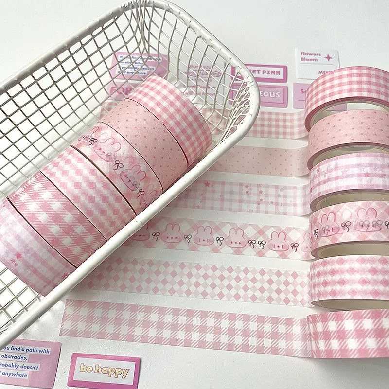MINKYS 6 шт./лот Kawaii кролик набор декоративных лент милый мультфильм креативная лента Васи школьные канцелярские принадлежности Скотчи, клеи и зажимы