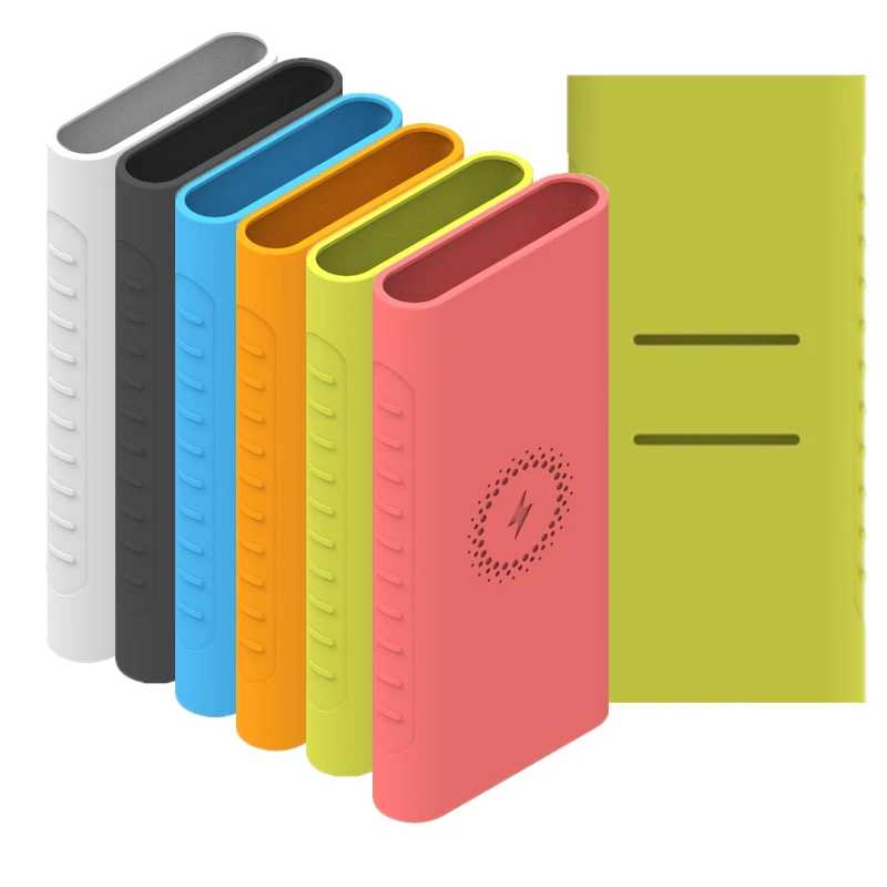 Мягкий силиконовый защитный чехол для Xiaomi Power Bank 3, 10000 мАч, PLM13ZM, двойной USB-порт, рукав, модель Power Bank WPB15ZM Аксессуары для мобильных телефонов