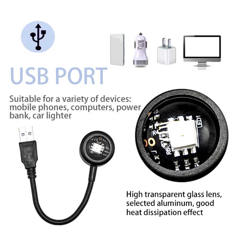 Фотография №2 товара RnnTuu светодиодная USB лампа на закате проектор домашний декор ночник