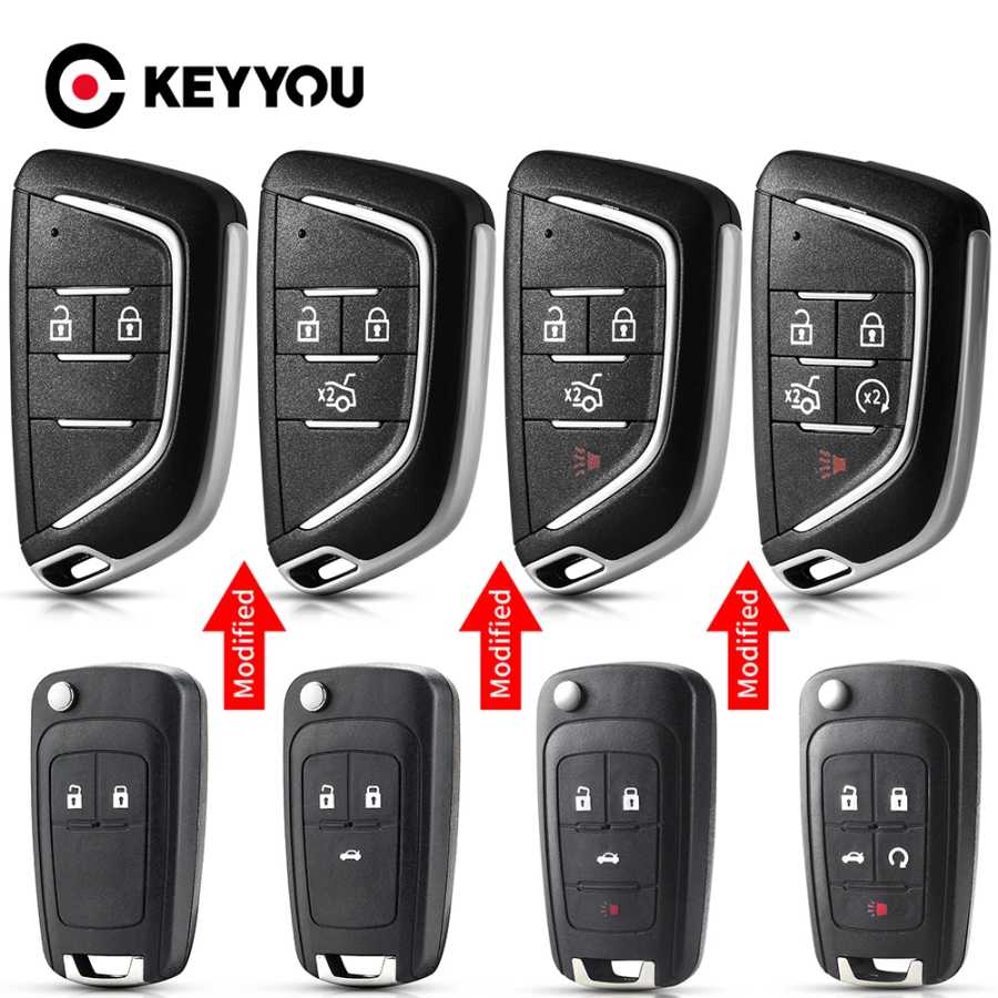 KEYYOU для Chevrolet Cruze Epica Lova Camaro Impala для Buick модифицированный складной чехол Fob 2/3/4/5 Кнопка откидной дистанционный ключ для автомобиля Стартеры