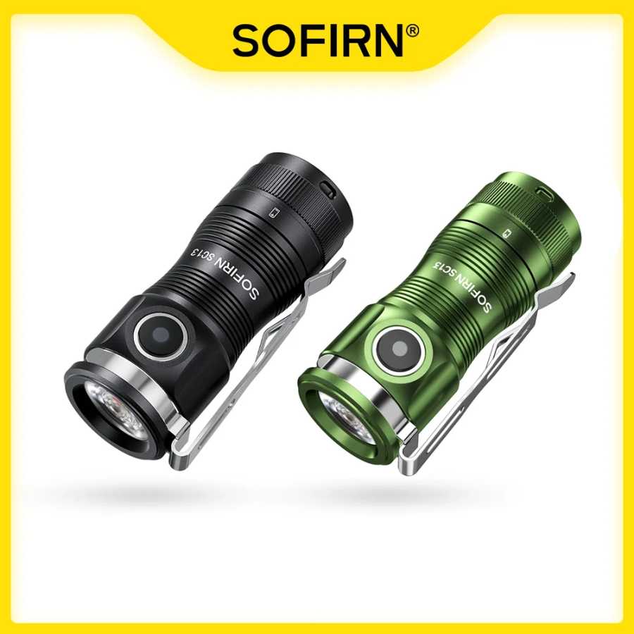 Sofirn Mini SC13 Мощный фонарик SST40/519A LED 1300 лм 18350 Перезаряжаемый светодиодный фонарь 95 High CRI с магнитом Портативное освещение