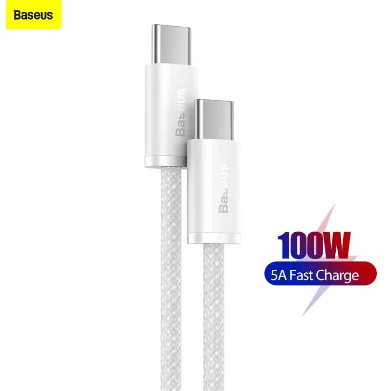 Baseus 100 Вт Тип C к USB Тип C Кабель для Macbook Pro ipad PD Кабель для быстрой зарядки Type-c для Xiaomi Samsung Huawei Аксессуары для мобильных телефонов