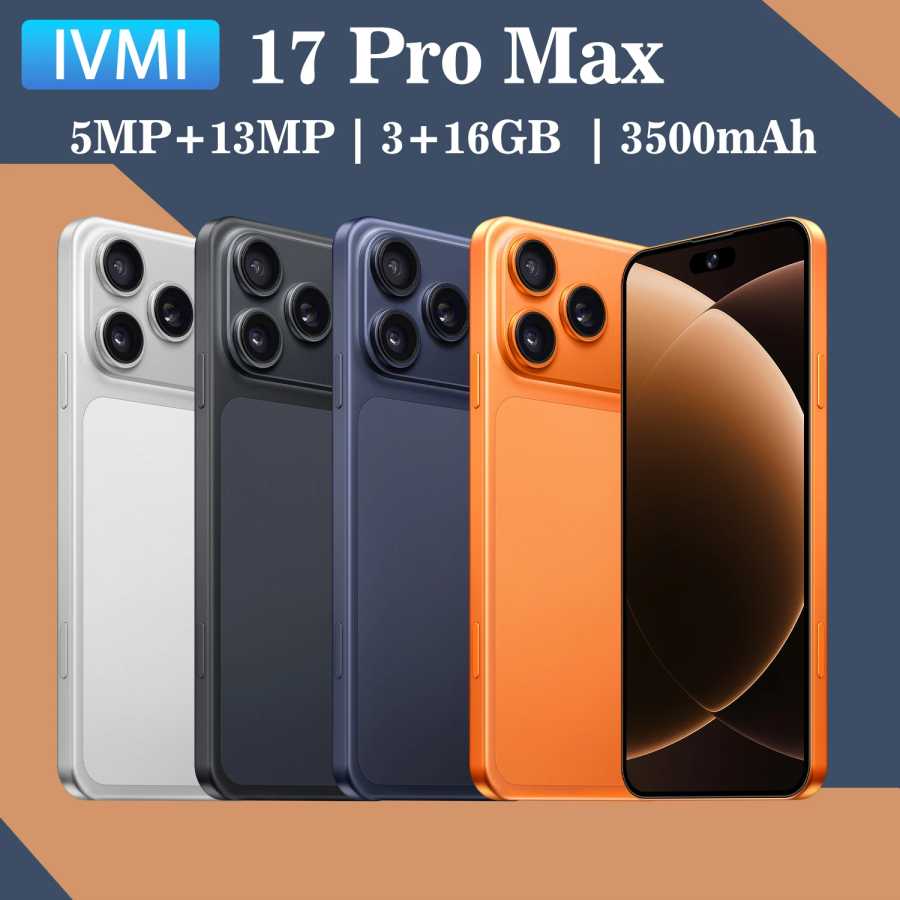 Смартфон IVMI Global Vision 17 Pro Max на Android, 3 ГБ ОЗУ, 16 ГБ ПЗУ, 6,7 дюйма, Dual SIM, 4G, камера 5+13 МП Мобильные телефоны