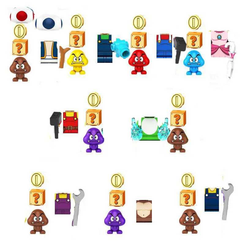WM6103 Японские игры WM2065 WM2070 WM2071 WM2291 WM2292 Мини-фигурки Аниме Мультфильмы Строительные блоки Конструкторы