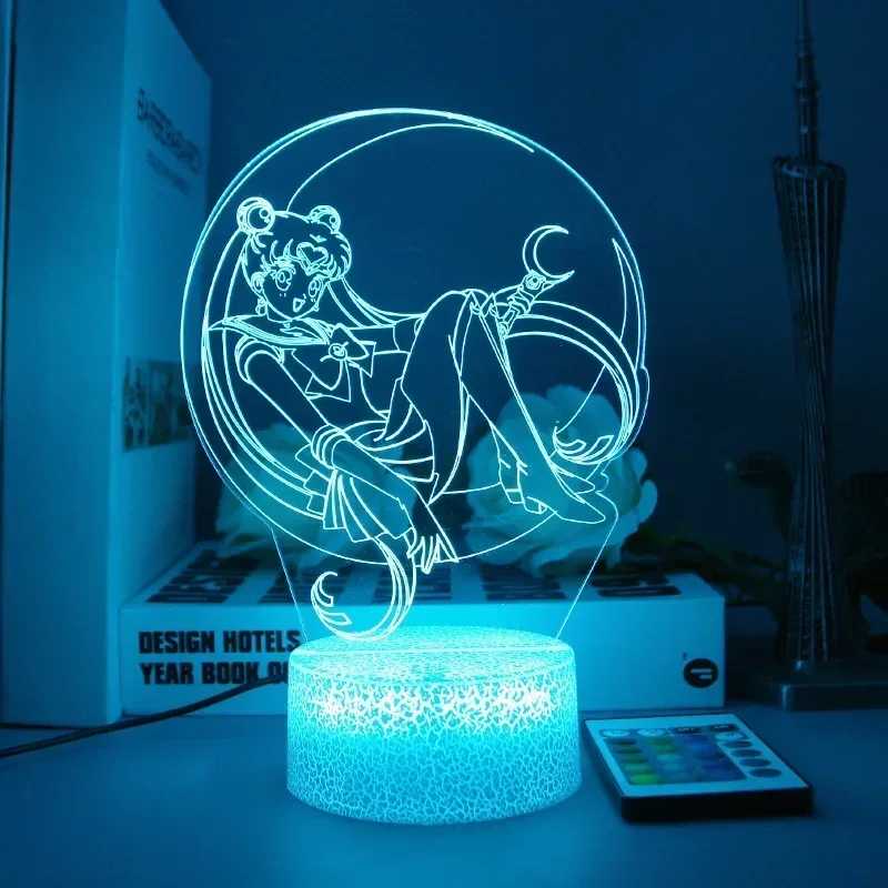 Фотография №1 товара Акриловая 3D LED-лампа «Сейлор Мун» с Усаги Цукино, ночник для