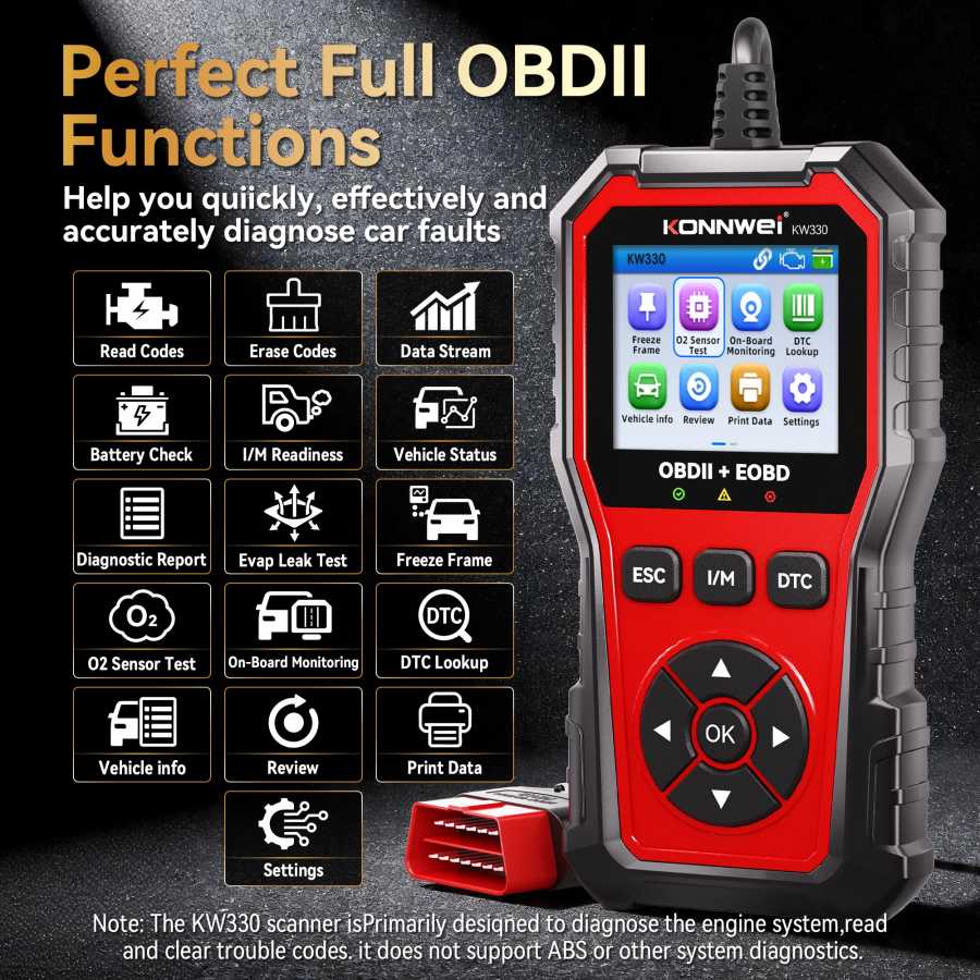 Фотография №1 товара Диагностический сканер инструменты KONNWEI KW330 OBD2 для автомобилей 2026 года: