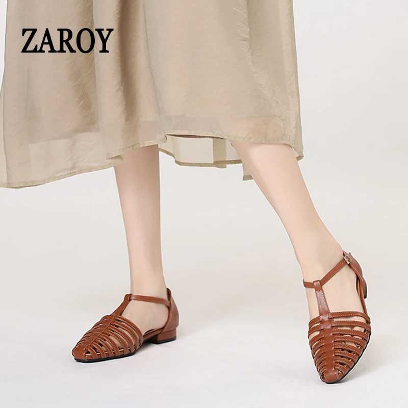 Фотография №3 товара ZAROY/женские сандалии, летние плетеные римские туфли, повседневные туфли-гладиаторы с Т-образным